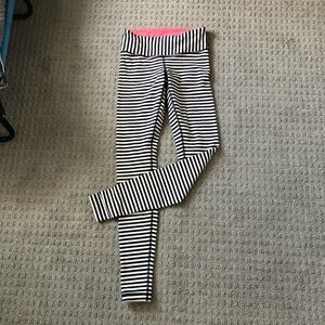 lululemon athletica Kids Striped Leggings with Pink Waistband